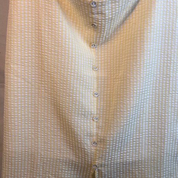 Forever 21 Yellow and White Cut Out Dress XL - Picture 5 of 9